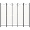 5-panels rumdeler 200 x 180 cm hvid