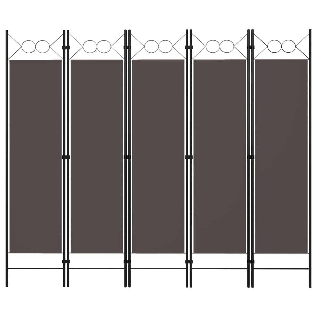 5-panels rumdeler 200x180 cm antracitgrå
