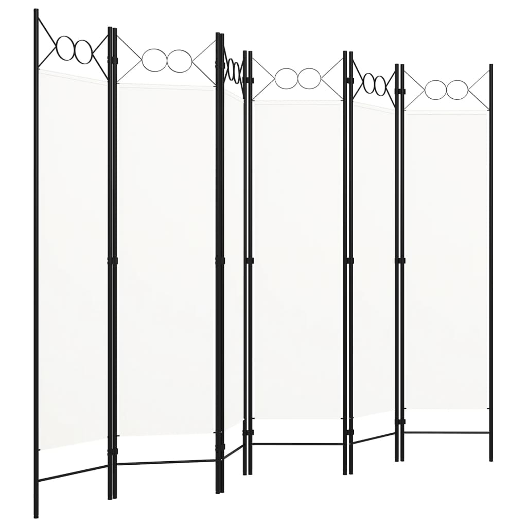 6-panels rumdeler 240 x 180 cm hvid