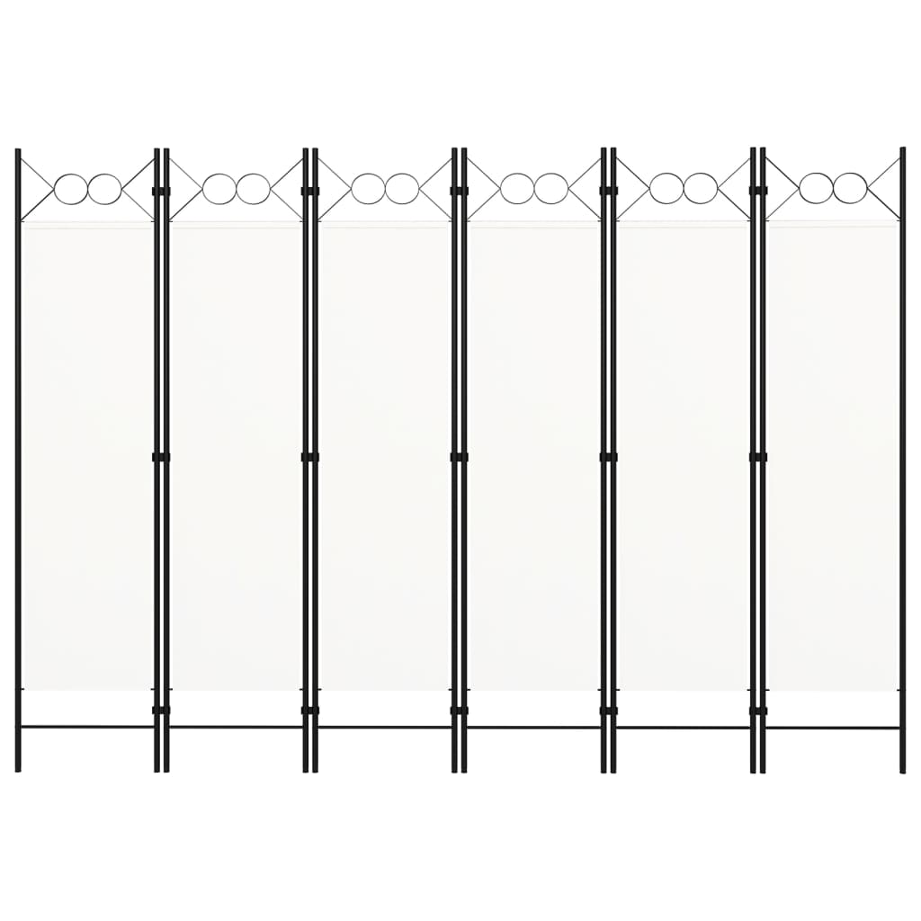 6-panels rumdeler 240 x 180 cm hvid