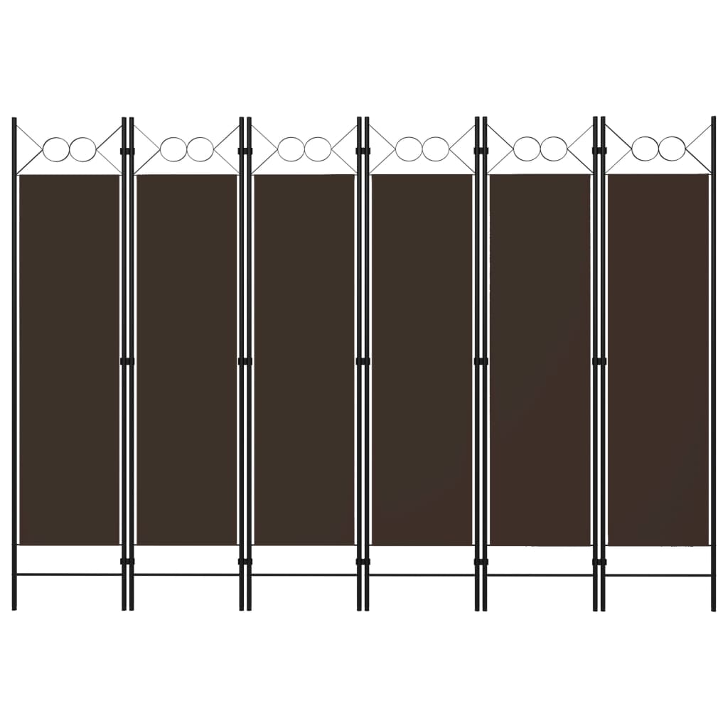 6-panels rumdeler 240x180 cm brun