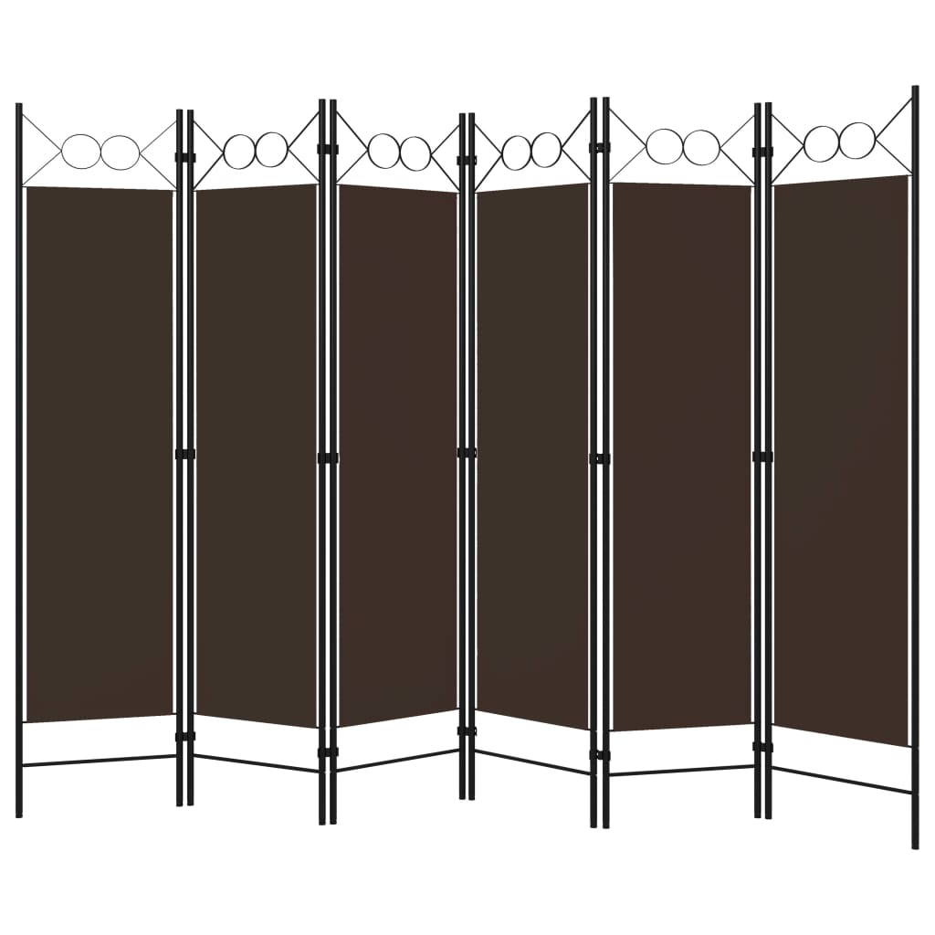 6-panels rumdeler 240x180 cm brun