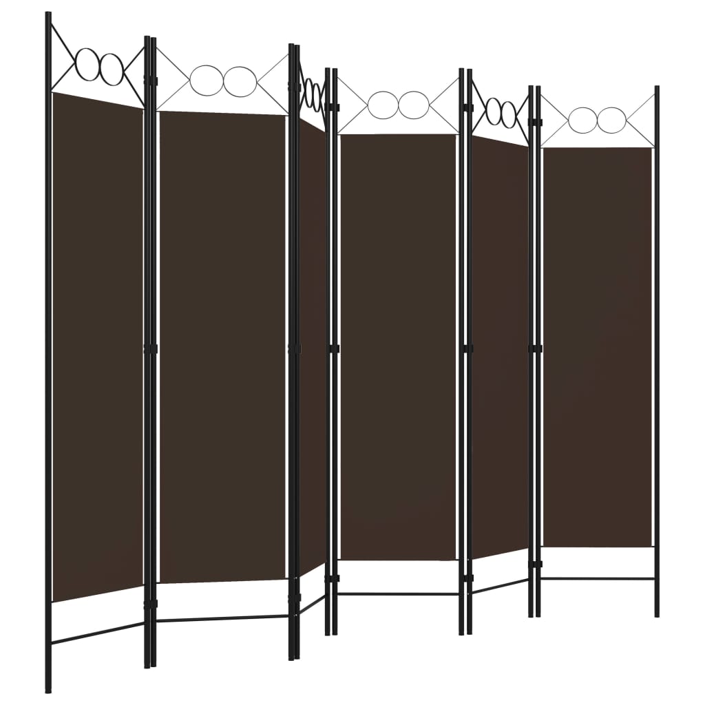 6-panels rumdeler 240x180 cm brun