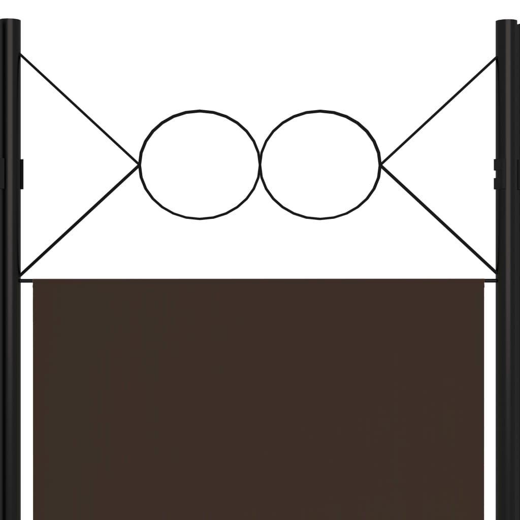 6-panels rumdeler 240x180 cm brun