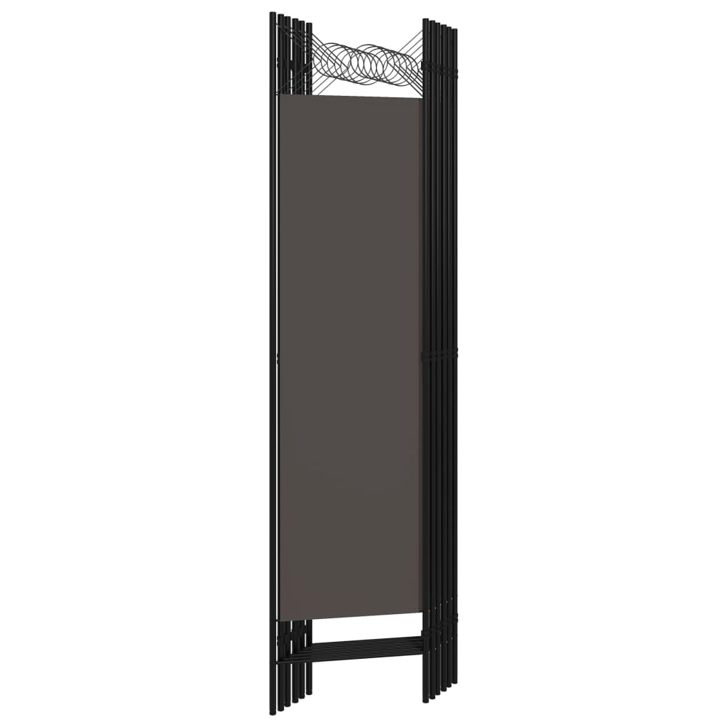 6-panels rumdeler 240 x 180 cm antracitgrå