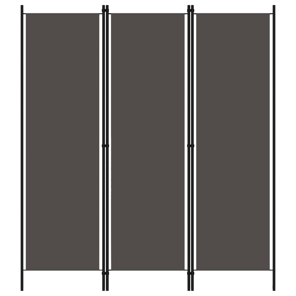 3-panels rumdeler 150 x 180 cm antracitgrå
