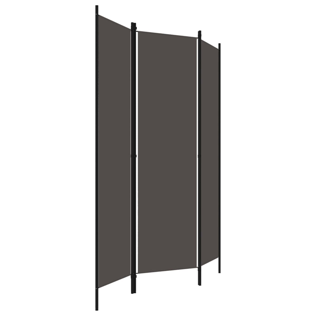 3-panels rumdeler 150 x 180 cm antracitgrå