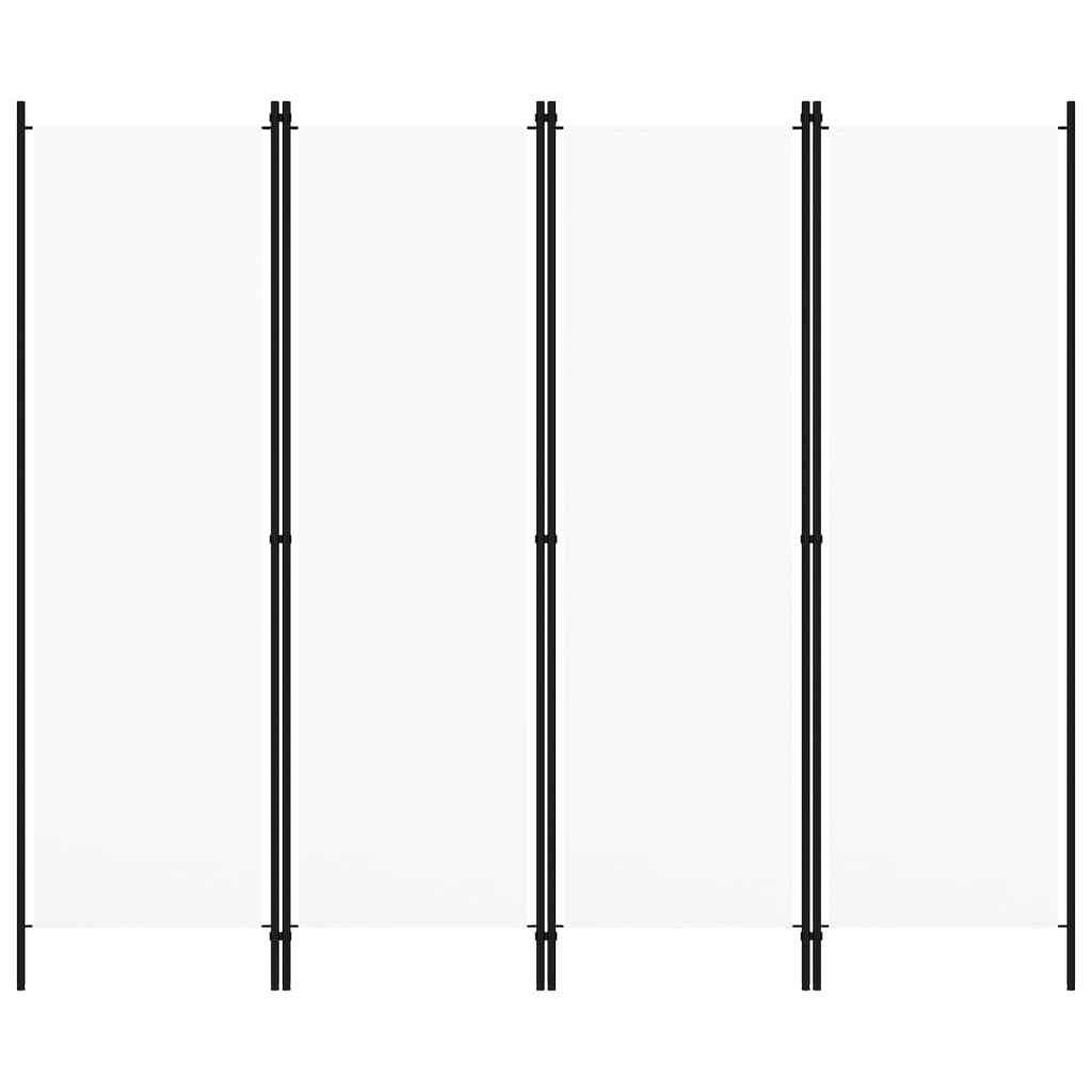 4-panels rumdeler 200 x 180 cm hvid