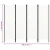 4-panels rumdeler 200 x 180 cm hvid