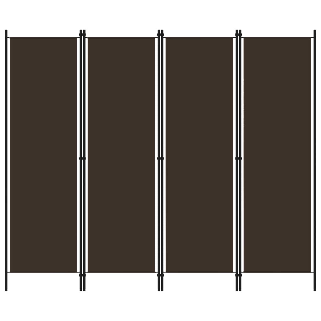 4-panels rumdeler 200 x 180 cm brun
