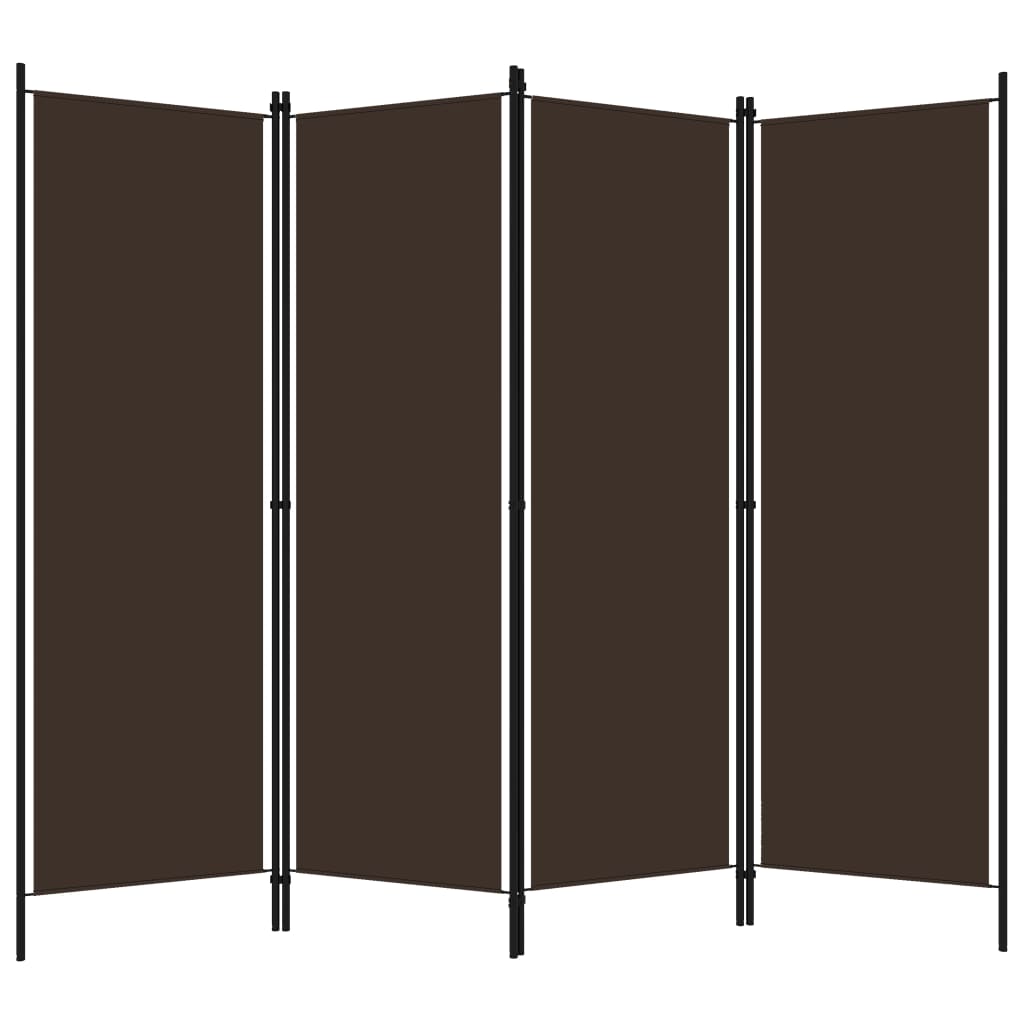 4-panels rumdeler 200 x 180 cm brun