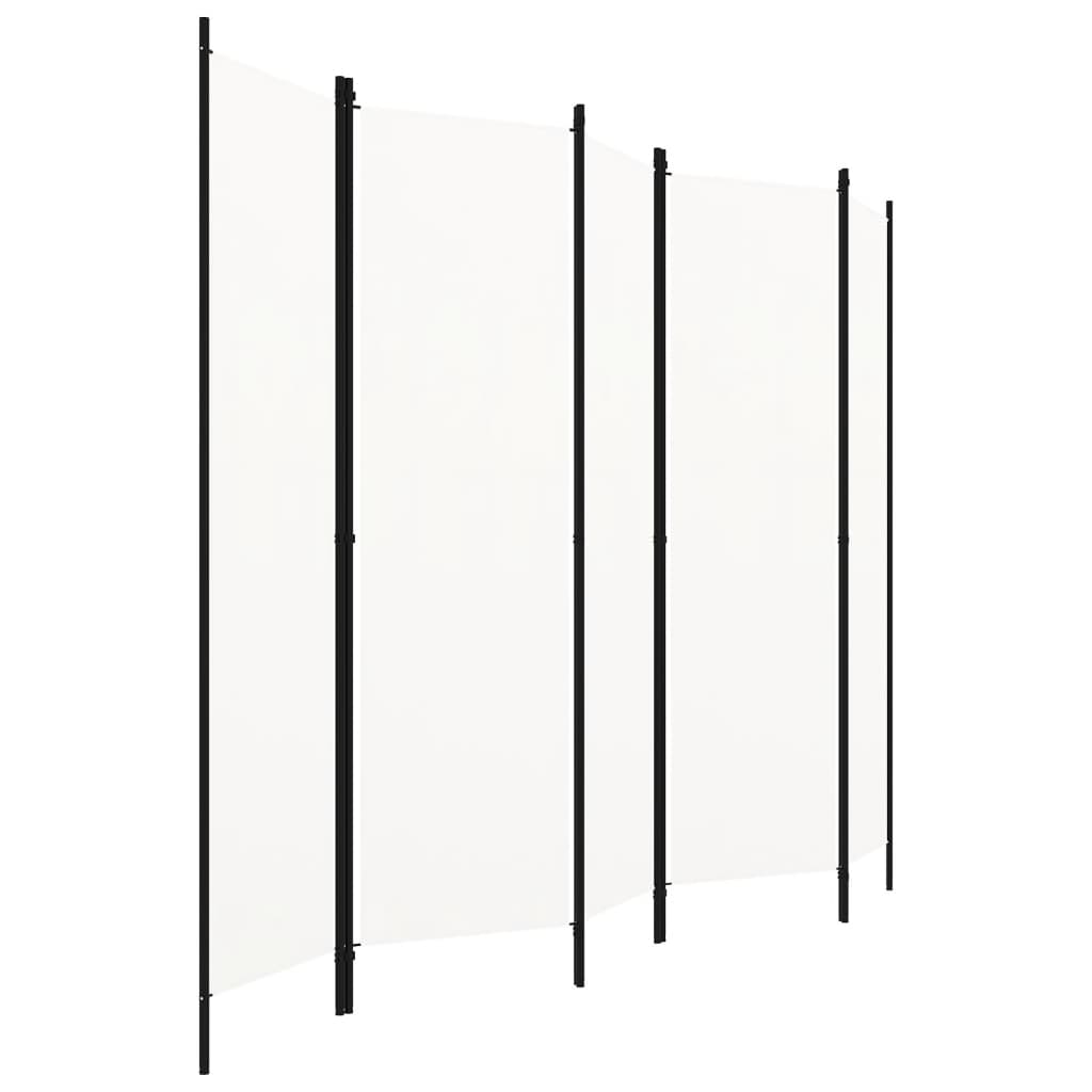 5-panels rumdeler 250 x 180 cm hvid