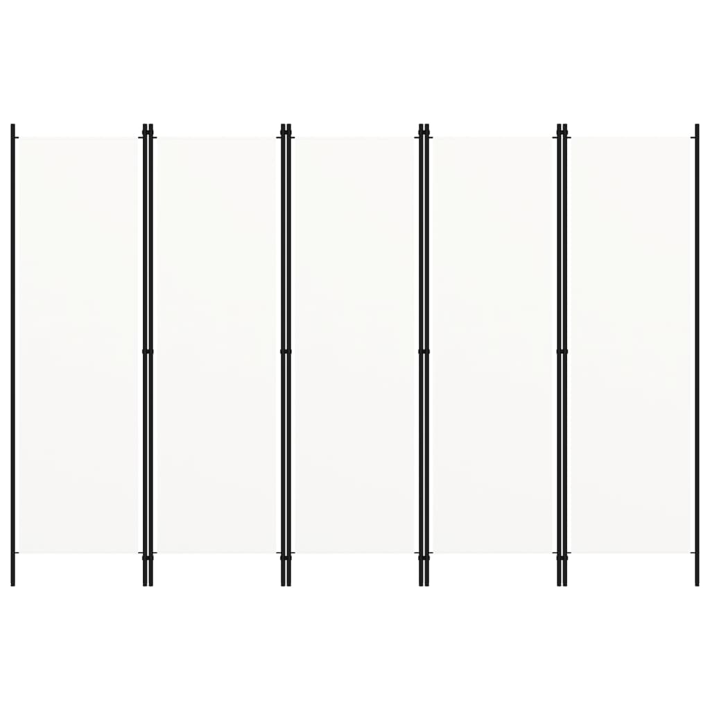 5-panels rumdeler 250 x 180 cm hvid