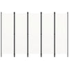 5-panels rumdeler 250 x 180 cm hvid