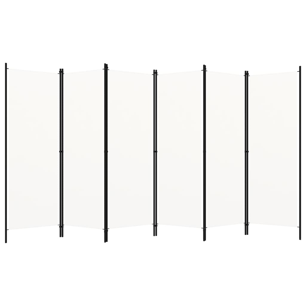 6-panels rumdeler 300 x 180 cm hvid