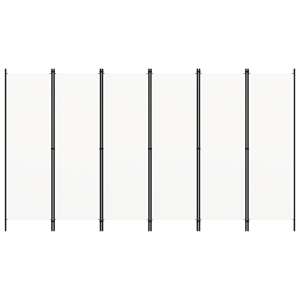 6-panels rumdeler 300 x 180 cm hvid