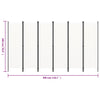 6-panels rumdeler 300 x 180 cm hvid