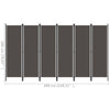 6-panels rumdeler 300 x 180 cm antracitgrå