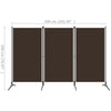 3-panels rumdeler 260 x 180 cm brun