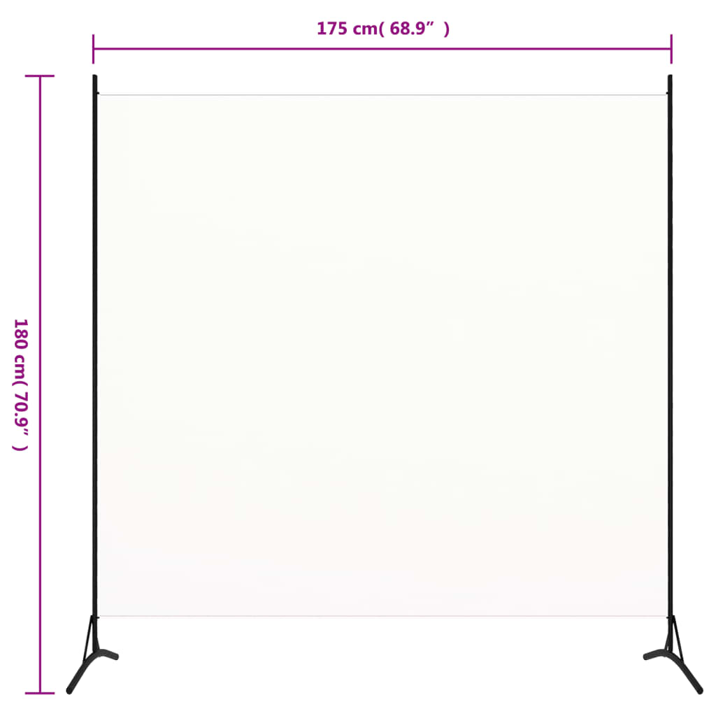 rumdeler 175x180 cm stof hvid