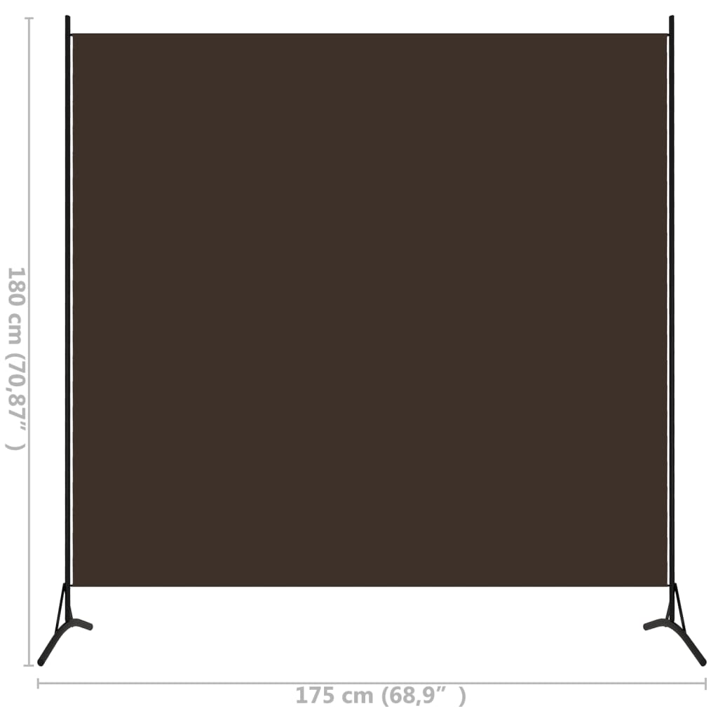 rumdeler 175x180 cm stof brun
