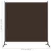 rumdeler 175x180 cm stof brun