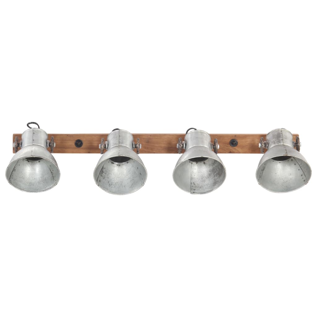 industriel væglampe 90x25 cm E27 sølvfarvet