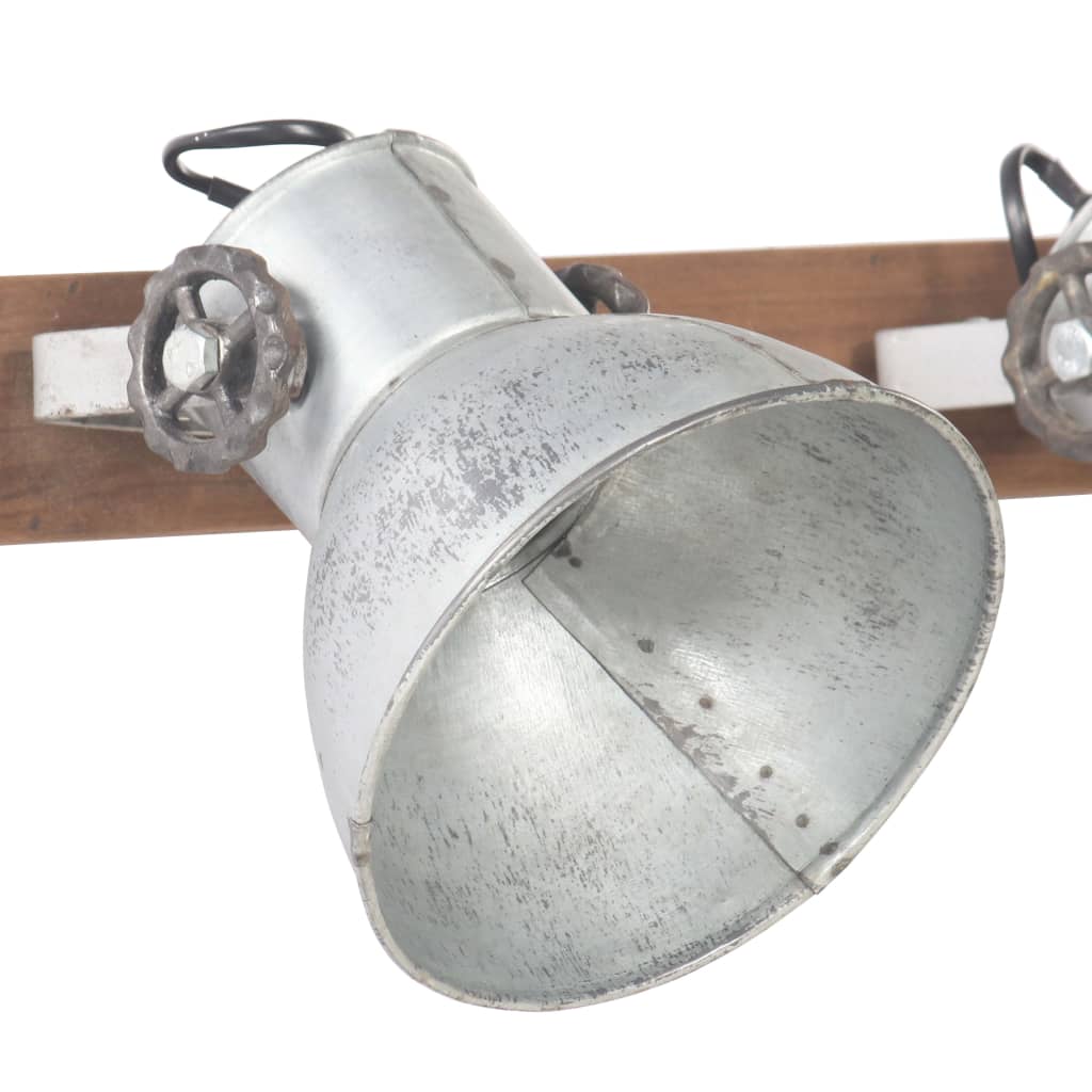 industriel væglampe 90x25 cm E27 sølvfarvet