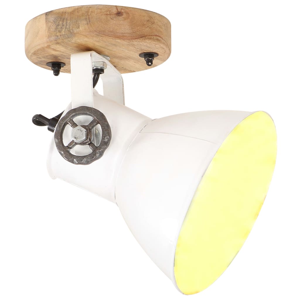 industrielle væg-/loftlamper 2 stk. 20x25 cm E27 hvid
