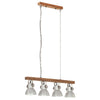 industriel loftlampe E27 mangotræ sølvfarvet