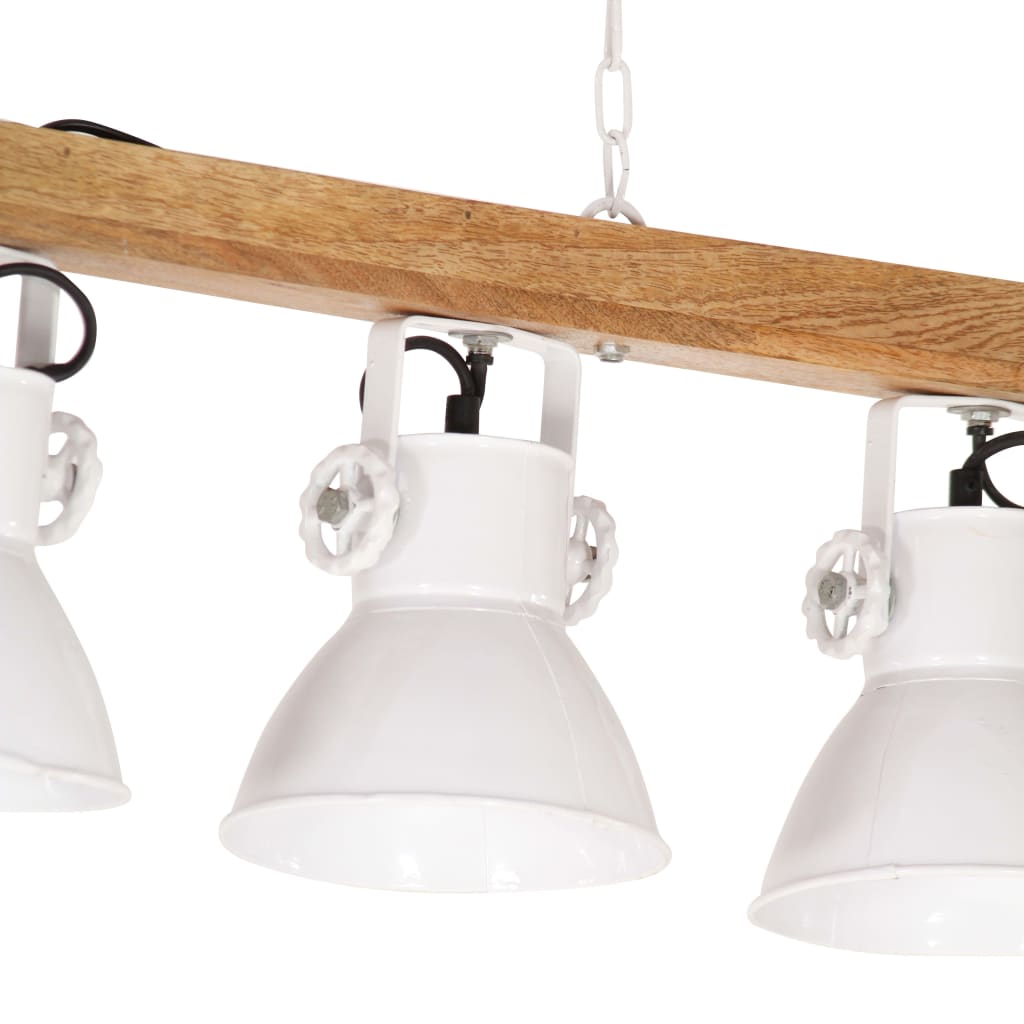 industriel loftlampe E27 mangotræ hvid