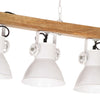 industriel loftlampe E27 mangotræ hvid