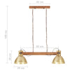 industriel hængelampe 25 W 109 cm E27 messingfarvet