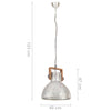 industriel hængelampe 25 W rund 40 cm E27 sølvfarvet