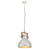 industriel hængelampe 25 W rund 40 cm E27 sølvfarvet