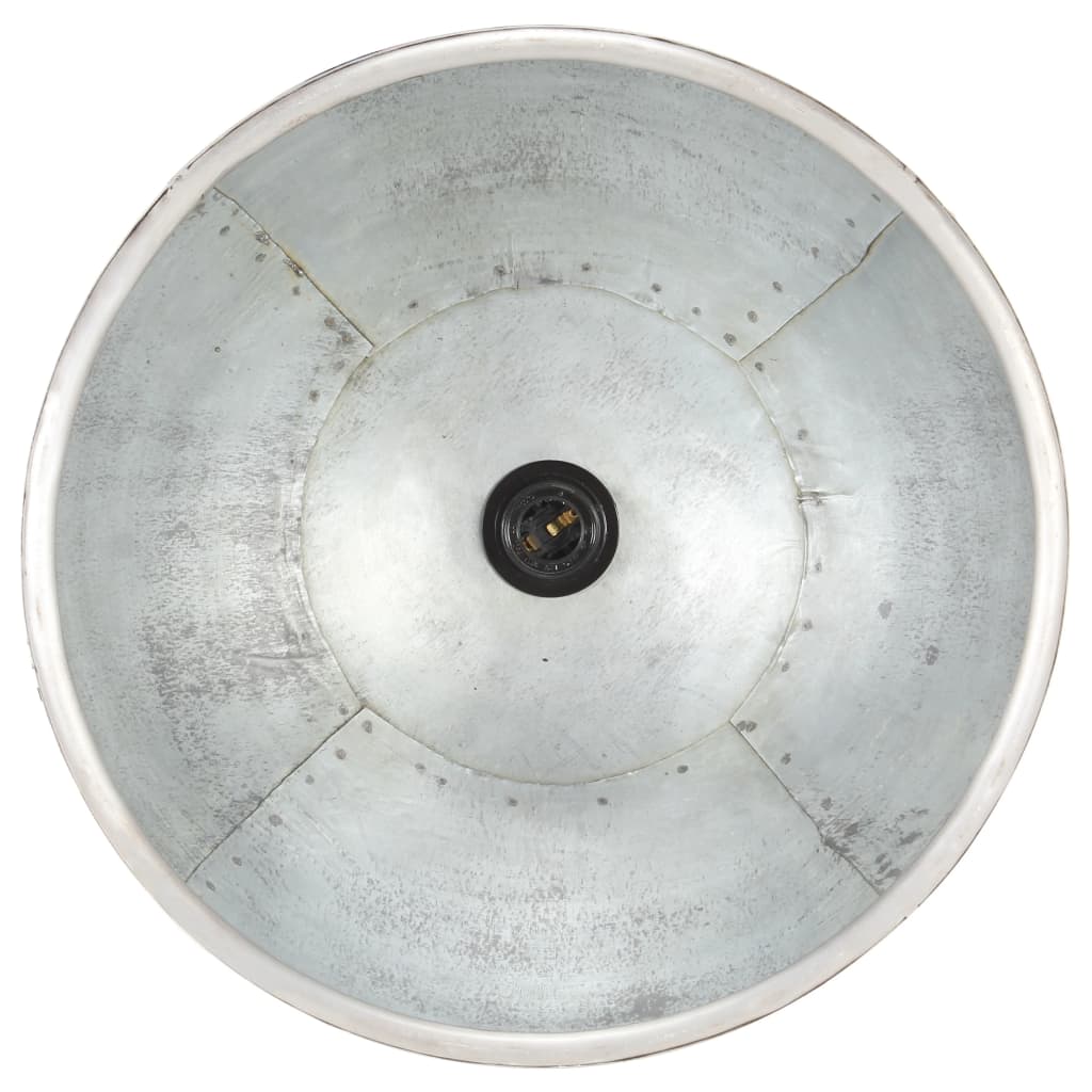 industriel hængelampe 25 W rund 40 cm E27 sølvfarvet