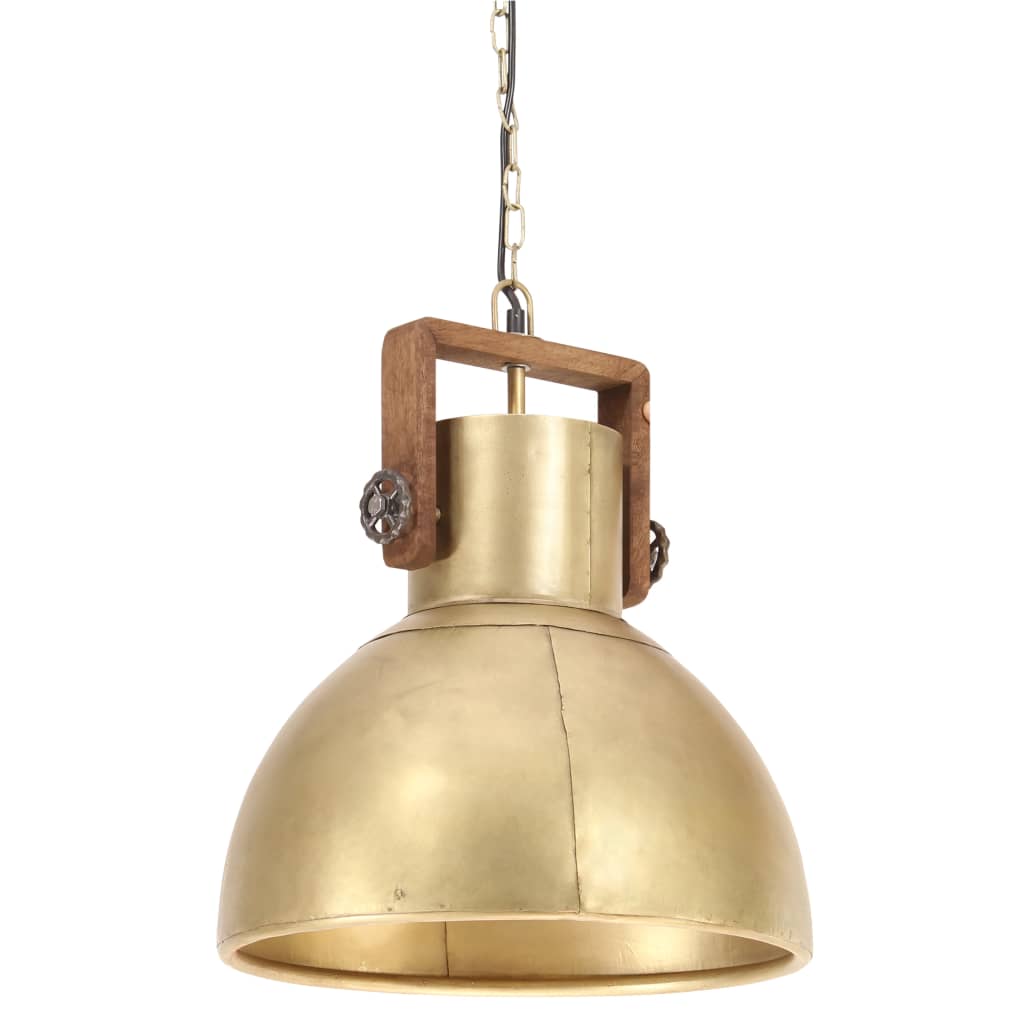 industriel hængelampe 25 W rund 40 cm E27 messingfarvet