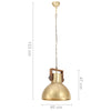 industriel hængelampe 25 W rund 40 cm E27 messingfarvet