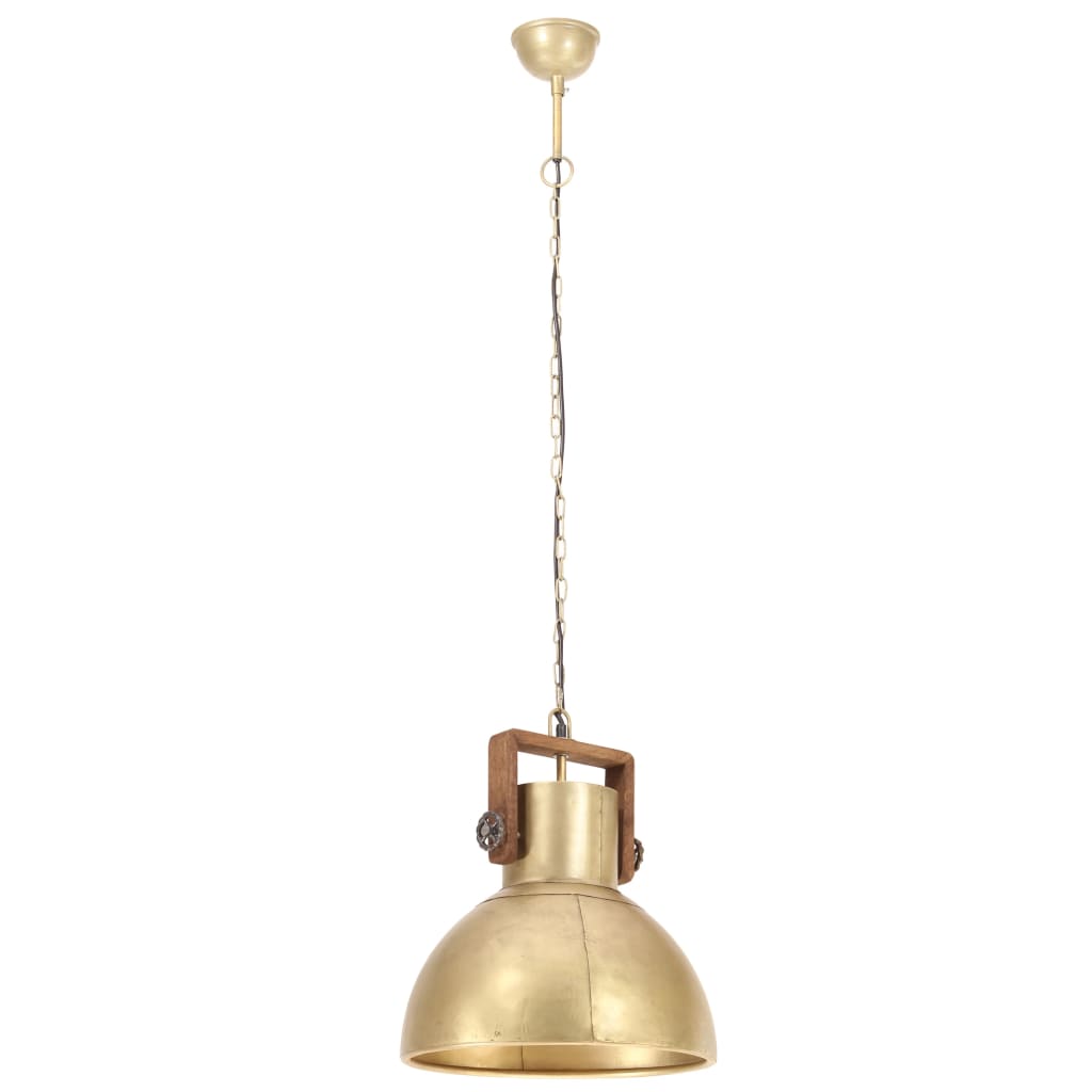 industriel hængelampe 25 W rund 40 cm E27 messingfarvet