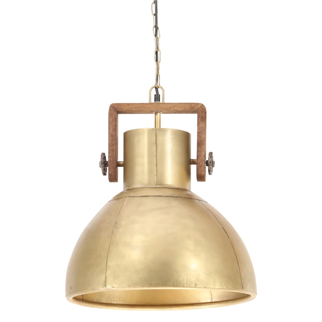 industriel hængelampe 25 W rund 40 cm E27 messingfarvet