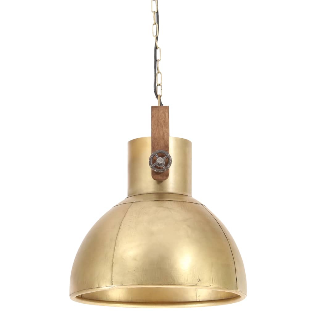 industriel hængelampe 25 W rund 40 cm E27 messingfarvet