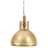industriel hængelampe 25 W rund 40 cm E27 messingfarvet