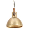 industriel hængelampe 25 W rund 30 cm E27 messingfarvet