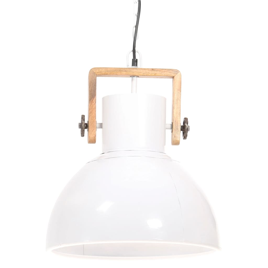 industriel hængelampe 25 W rund 40 cm E27 hvid