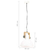industriel hængelampe 25 W rund 30 cm E27 hvid