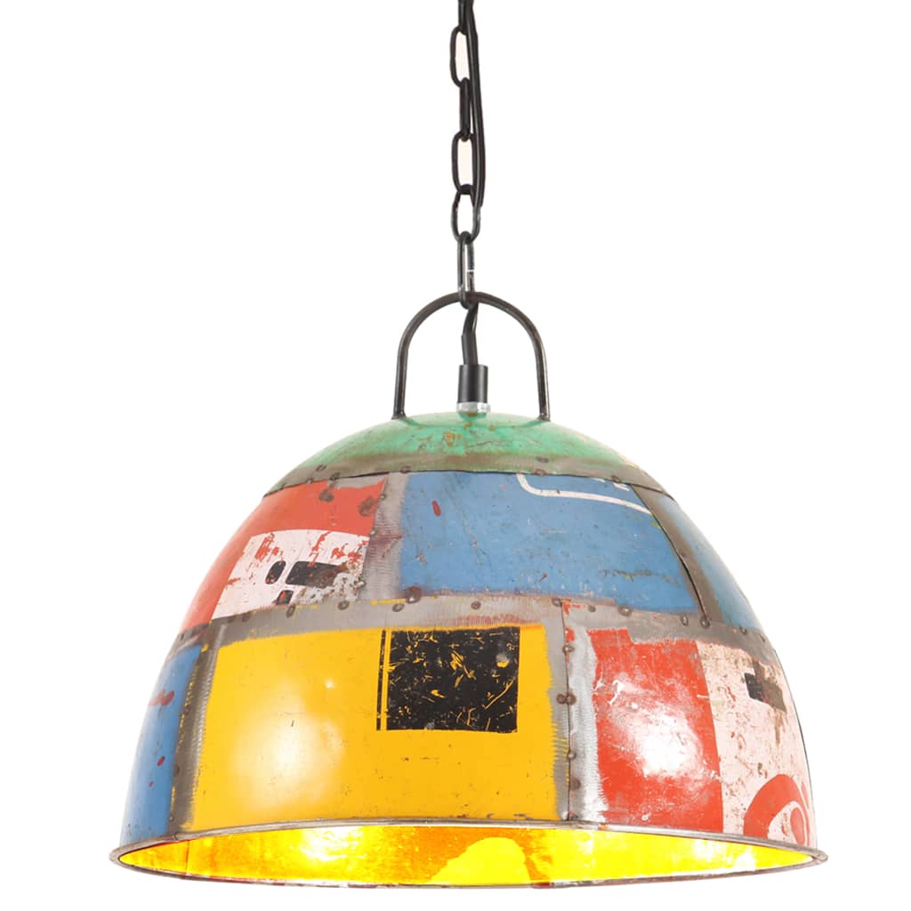 industriel hængelampe 25 W rund 31 cm E27 flerfarvet