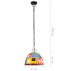 industriel hængelampe 25 W rund 31 cm E27 flerfarvet