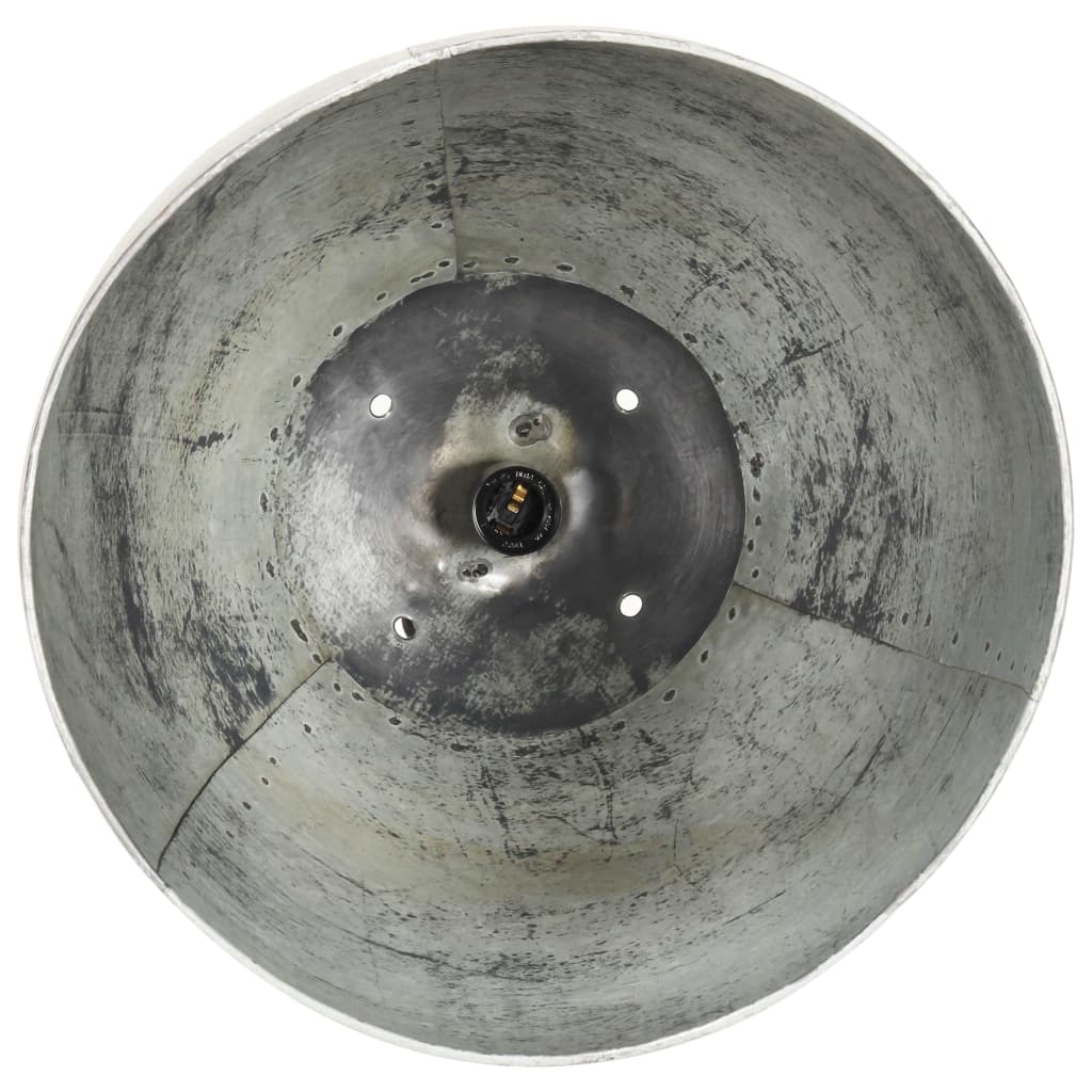 industriel hængelampe 25 W rund 42 cm E27 sølvfarvet