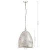 industriel hængelampe 25 W rund 42 cm E27 sølvfarvet
