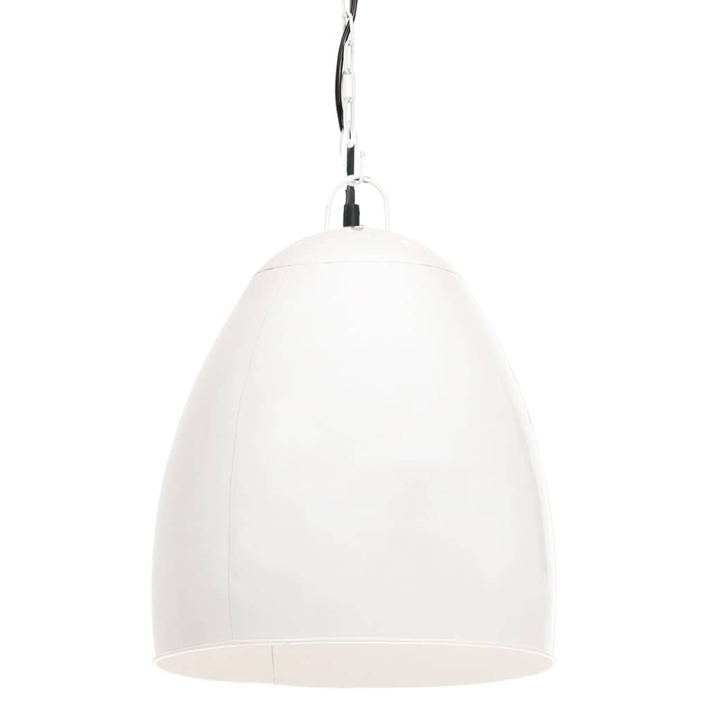 industriel hængelampe 25 W rund 42 cm E27 hvid